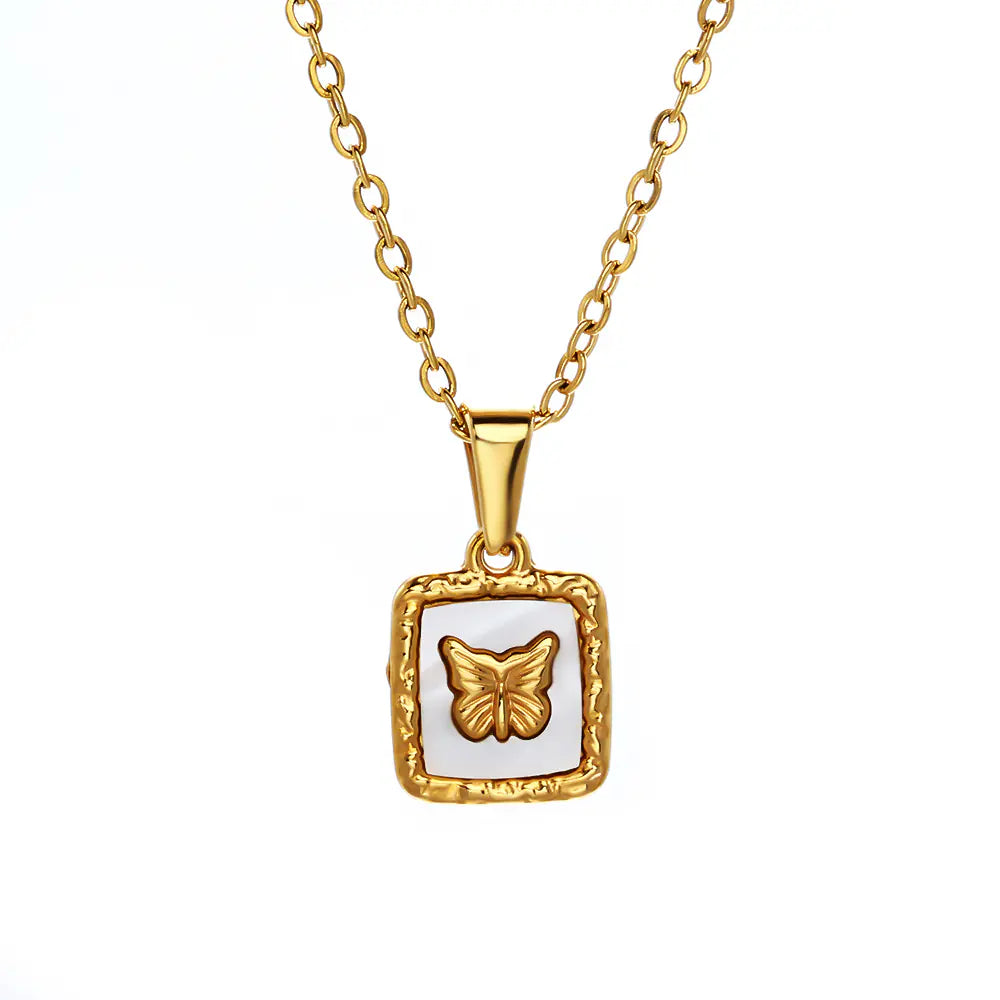 Vintage Butterfly Pendant Necklace