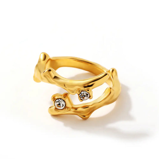 Tree Branch Diamond Open Ring