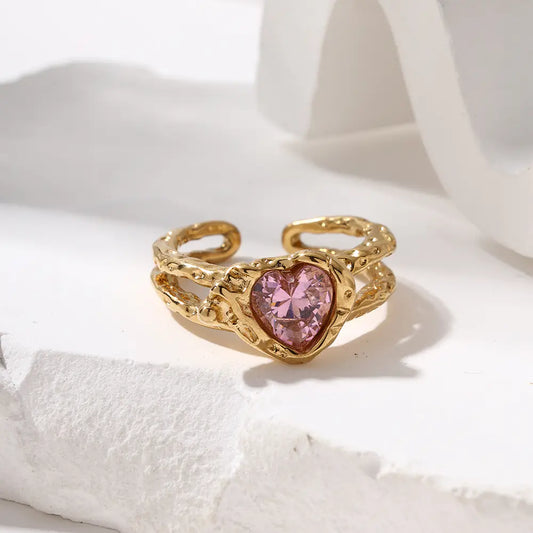 Pink Heart Shape Ring