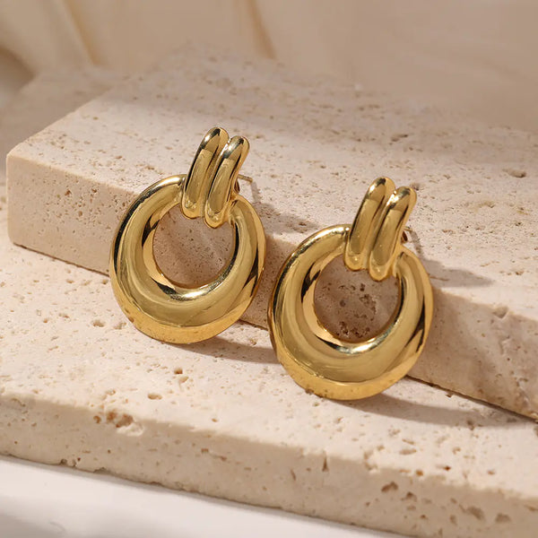 golden round earrings gold round earrings for women earrings gold round
