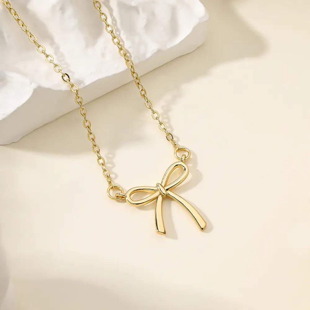 Bow Knot Pendant Necklace