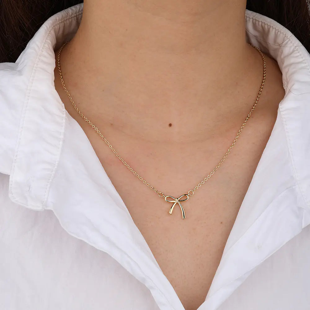 Bow Knot Pendant Necklace