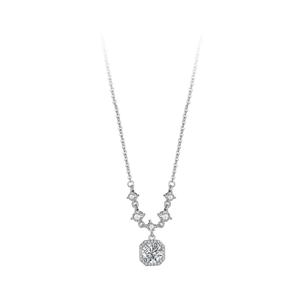 An heirloom-worthy moissanite pendant necklace